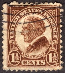 1927, US 1 1/2c, Harding, Used, Sc 633