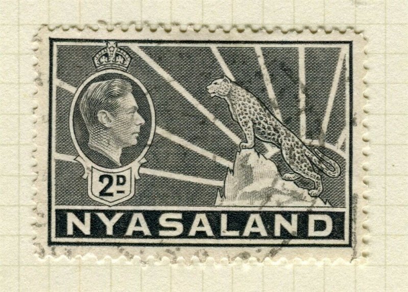 NYASALAND; 1938 early GVI issue fine used 2d. value