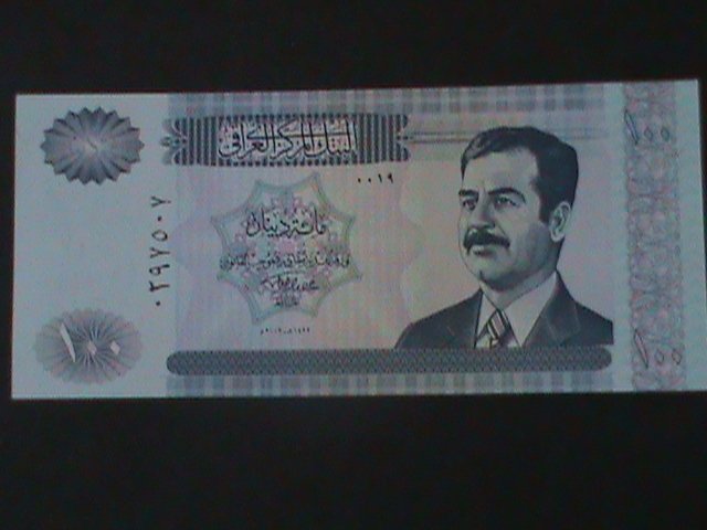 ​IRAQ CENTRAL BANK OF IRAQ-100 DINARS-UN- CIRCULATED BANK NOTE-VF- PRESIDENT