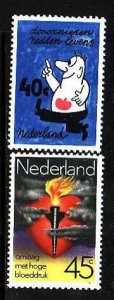 Netherlands-Sc#580-1- id7-unused NH-Red Cross-Health-1978-