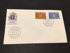 Iceland 1963 Europa first day cover Ref 60350 