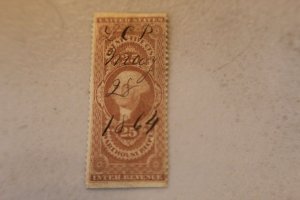 US REVENUE R50b USED PEN CANCEL PART PERF