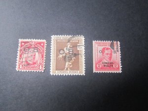 Philippines 1931 Sc O6,17,27 FU