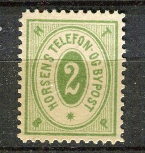 DENMARK; HORSENS BYPOST Local Telefon issue 1886 Mint hinged 2ore. value