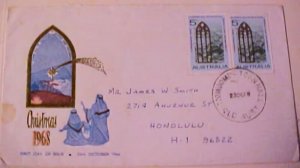 AUSTRALIA FDC UNOFFICIAL CITY 1963 FE 18 RELIEF,1968 OCT 23, TOOWOOMBA