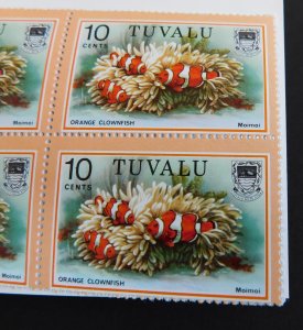 Tuvalu 102 105 107 108A Complete Booklet Marine Life Fish MNH 1979