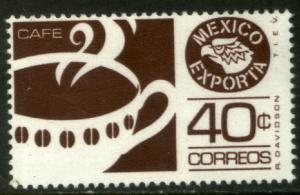 MEXICO EXPORTA 1111a, 40cts COFFEE PAPER 1 CLARET BROWN MNH