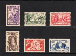 Guinea #120-25 Paris International Exposition 1937, NH