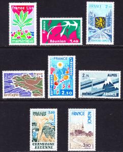 France Scott 1507-1514  complete set  F to VF mint OG NH.