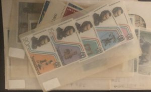 Lot of International Stamps In Glass Scenes Some Have Nice Value