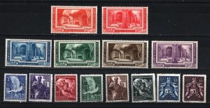 VATICAN 1938 COMPLETE YEAR SET OF 14 STAMPS MLH/MNH