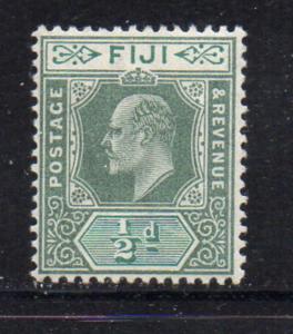 Fiji Sc 59 1903 1/2d gray green & pale grn E VII stamp mint