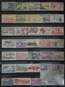 CZECHOSLOVAKIA  Used CTO Stamp Lot Collection Stock Book Page  T118