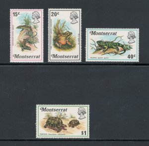 Montserrat 1972 Reptiles Scott # 278 - 281 MNH