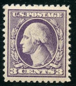 UNITED STATES 3c  WASHINGTON SCOTT #464  MINT NH XF