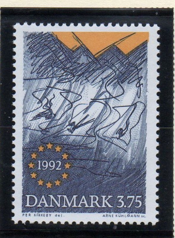 Denmark  Scott 967 1992 Single European Market stamp mint NH