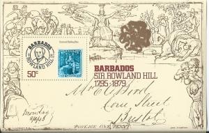 Barbados #494 Sir Rowland Hill Souvenir Sheet (MNH) CV $1.00