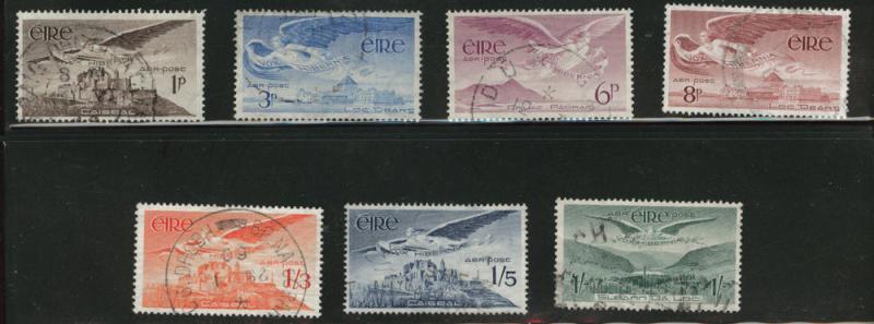 Ireland Angel Airmail  Scott C1-7 Used set CV $33