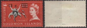 Solomon Islands 159 (mh, slightly dg) 13c on 1sh3p Dendrobium spectabile (1966)
