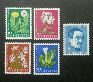 Switzerland Meadow And Garden Flowers 1960 Flora Plant (stamp) MNH