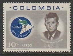 1963 Columbia - Sc C455 - MH VF - 1 single - JFK