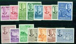 MAURITIUS #235-49, Complete set, og, LH, VF, Scott $80.50