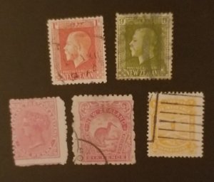 New Zealand Scott UY19 43 158 159 161 Used Stamp Lot T2038