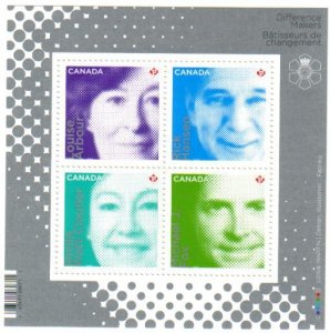 Canada  - #2549  Difference Makers Souvenir Sheet - MNH