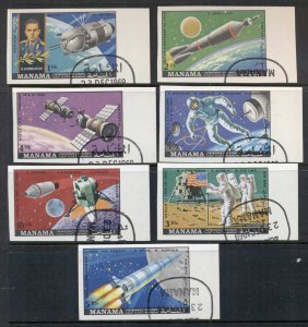 Manama 1970 Soyuz & Apollo Space Program IMPERF CTO