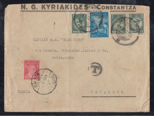 Romania - 1933 Cover to Turkey with 5k Postage Due