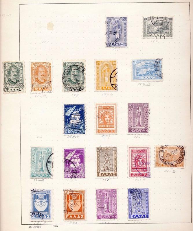 GREECE 1940s/50s Used Collection(Appx 100+Items) Ta 703