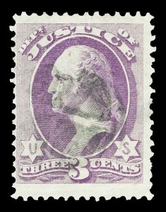 Scott O27 3c Justice Official Issue Used Fine Cat $35