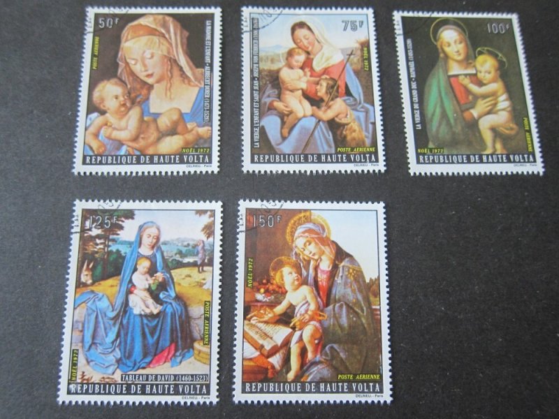 Burkina Faso 1973 Sc C129-33 Christmas Religion set FU