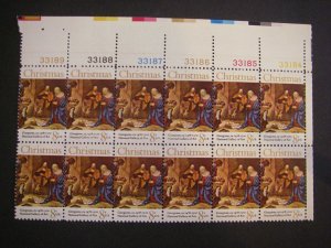 Scott 1444, 8c Christmas Nativity, PB12 #33184-9 UR, MNH Beauty