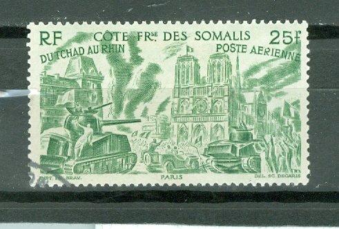 SOMALI COAST CHAD-RHINE #C13...USED NO THINS..$3.90