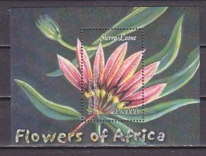 Sierra Leone, Scott cat. 2592. Flowers of Africa s/sheet. ^