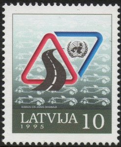 Latvia 1995 #392 MNH. Safe driving