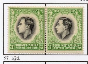 South West Africa 1937 Early Issue Fine Mint Hinged 1/2d. 209387