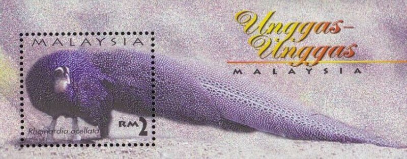 *FREE SHIP Birds Of Malaysia 2000 Animal Fauna Peacock Pheasant (ms) MNH