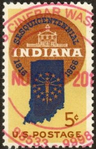 United States 1308 - Used - 5c Indiana (1966)