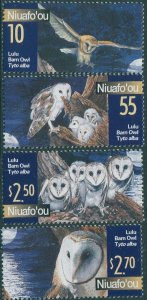 Niuafo'ou 2001 SG307-310 Barn Owls set MNH