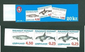 Greenland. Booklet Slot-Machine 1997  MNH . Whales # I.