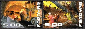 Faroe Islands Scott 427-428 MNH complete set - Tunnel