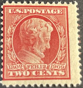 U.S.# 367-MINT NEVER/HINGED--SINGLE--CARMINE--1909(LOTA15)