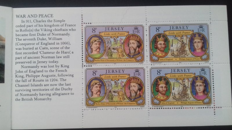 Jersey 1982 Links with France Martell Cognac Booklet