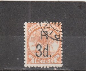 Samoa  Scott#  25a  MH  (1895 Surcharged)