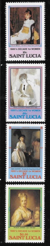 St Lucia 1981 Decade of Women Sc 573-576 MNH A1787