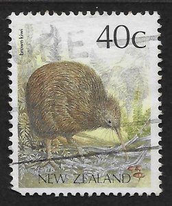 New Zealand #923 40c Native Birds - Brown Kiwi