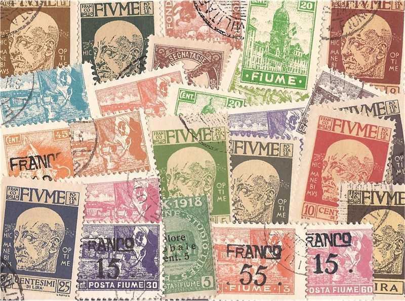 Fiume Stamp Collection - 25 Different Stamps