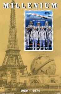 Chad 1999 Events 1950-1974 SPACE American Astronauts s/s Perforated mnh.vf